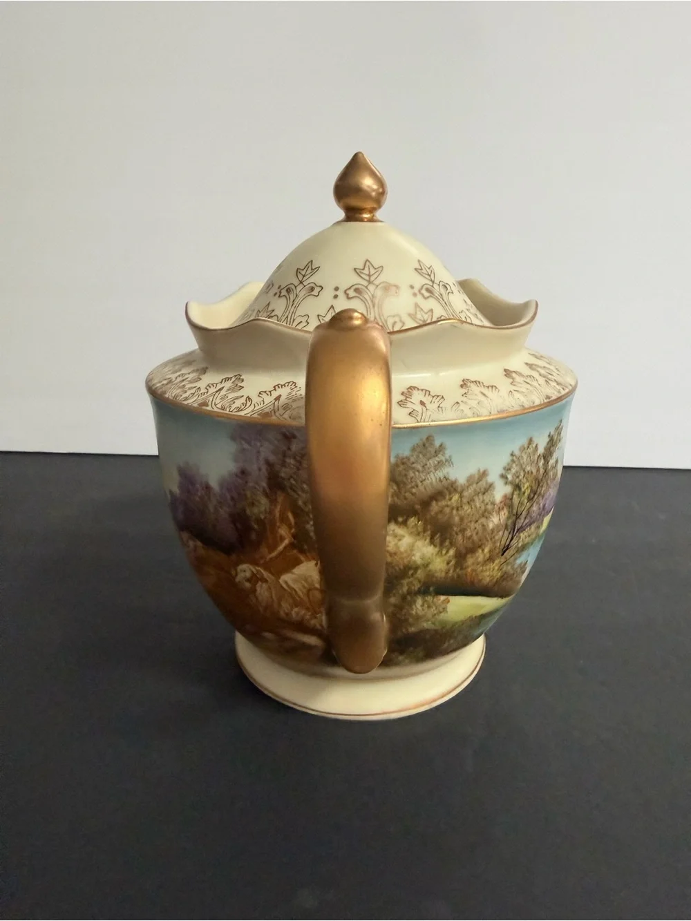 Rare Ardalt Victorian Musical Teapot 8x10” Vintage Japan